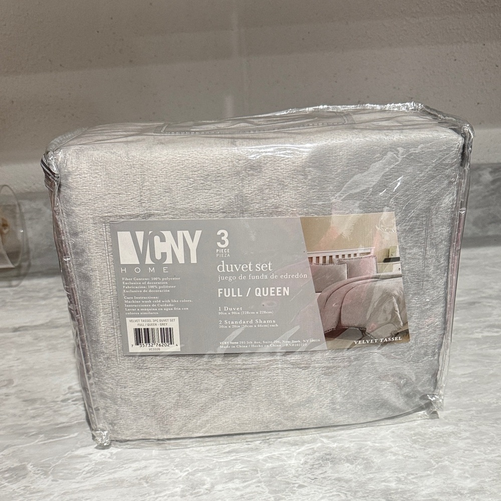 Gray Duvet Set - Full/Queen